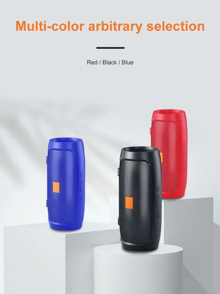 Portable Bluetooth Speaker with Dual Stereo, FM Radio, TF/USB Playback, and Subwoofer Sound