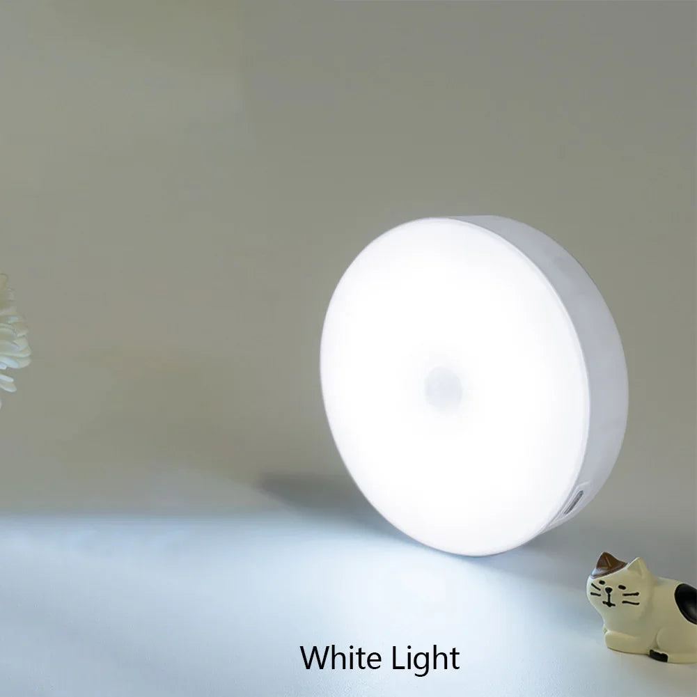PIR Motion Sensor LED Night Light USB Rechargeable Night Lamp