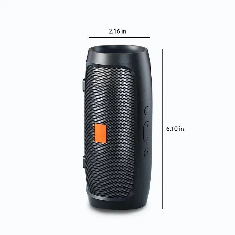 Portable Bluetooth Speaker with Dual Stereo, FM Radio, TF/USB Playback, and Subwoofer Sound