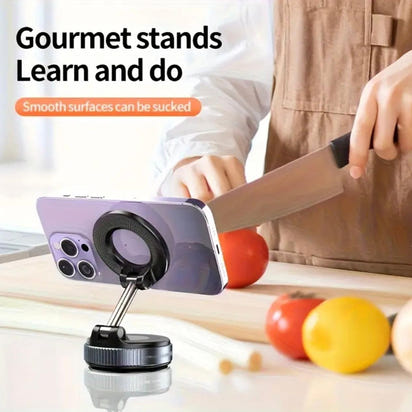 Car Mount Electric Vacuum Magnetic Holder Foldable Strong Suction Stand