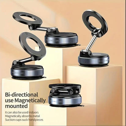 Car Mount Electric Vacuum Magnetic Holder Foldable Strong Suction Stand