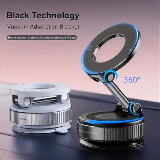 Car Mount Electric Vacuum Magnetic Holder Foldable Strong Suction Stand