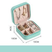 Mini Leather Square Jewellery Box, Luxury Square Cosmetic Box