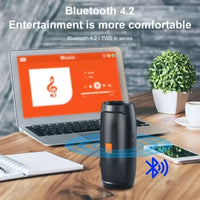 Portable Bluetooth Speaker with Dual Stereo, FM Radio, TF/USB Playback, and Subwoofer Sound