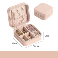 Mini Leather Square Jewellery Box, Luxury Square Cosmetic Box