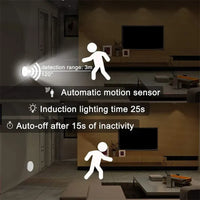 PIR Motion Sensor LED Night Light USB Rechargeable Night Lamp