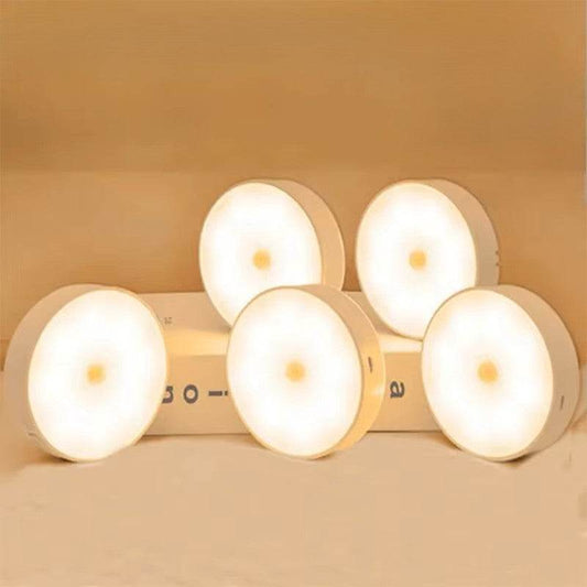 PIR Motion Sensor LED Night Light USB Rechargeable Night Lamp