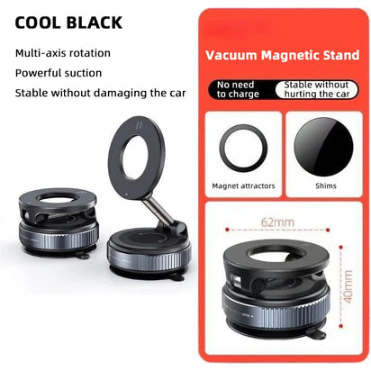 Car Mount Electric Vacuum Magnetic Holder Foldable Strong Suction Stand