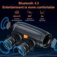 Portable Bluetooth Speaker with Dual Stereo, FM Radio, TF/USB Playback, and Subwoofer Sound