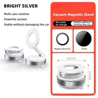 Car Mount Electric Vacuum Magnetic Holder Foldable Strong Suction Stand