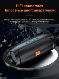 Portable Bluetooth Speaker with Dual Stereo, FM Radio, TF/USB Playback, and Subwoofer Sound